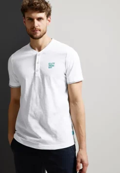 T-Shirt Mit Henleyausschnitt