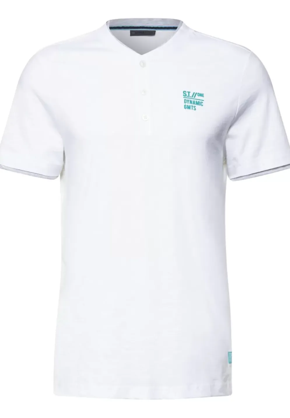 T-Shirt Mit Henleyausschnitt