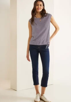 T-Shirt Mit Ikatprint