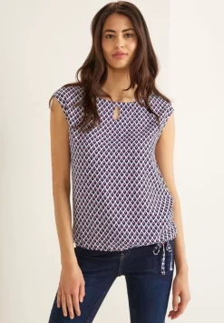 T-Shirt Mit Ikatprint
