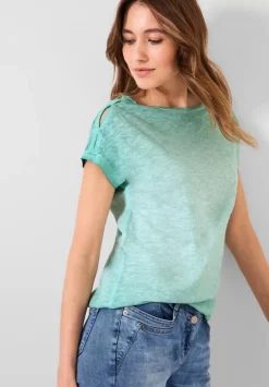 T-Shirt Mit Knopfdessin