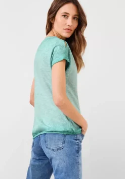 T-Shirt Mit Knopfdessin