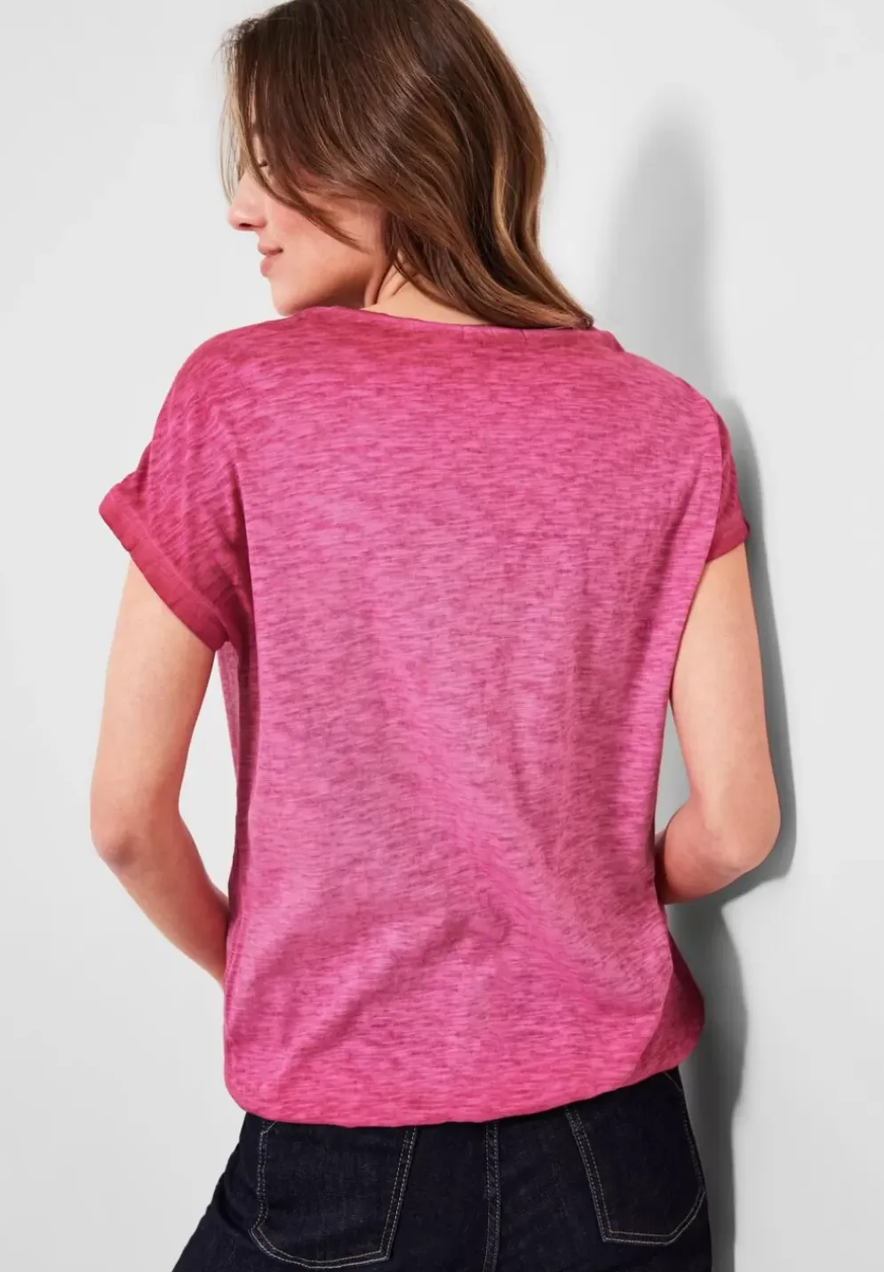 T-Shirt Mit Knopfdessin