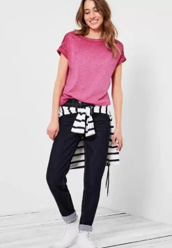 T-Shirt Mit Knopfdessin