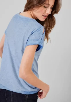 T-Shirt Mit Knopfdessin