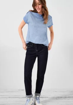 T-Shirt Mit Knopfdessin