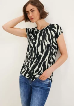 T-Shirt Mit Knopfdessin