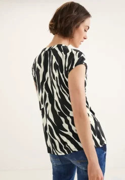 T-Shirt Mit Knopfdessin