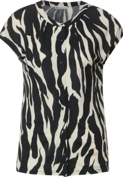 T-Shirt Mit Knopfdessin