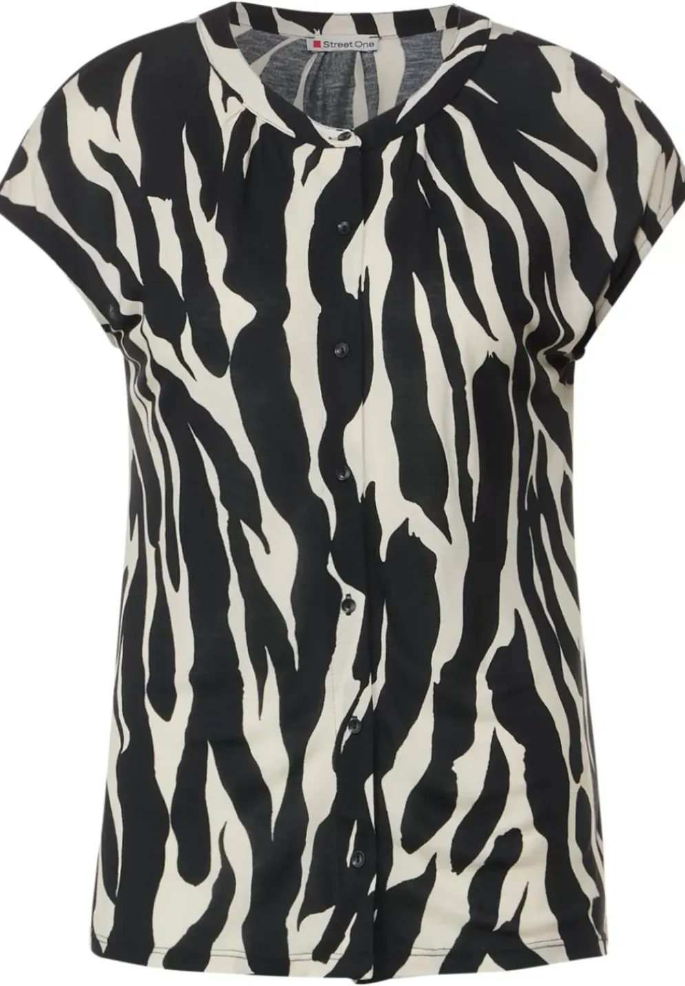 T-Shirt Mit Knopfdessin