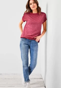 T-Shirt Mit Knopfdessin
