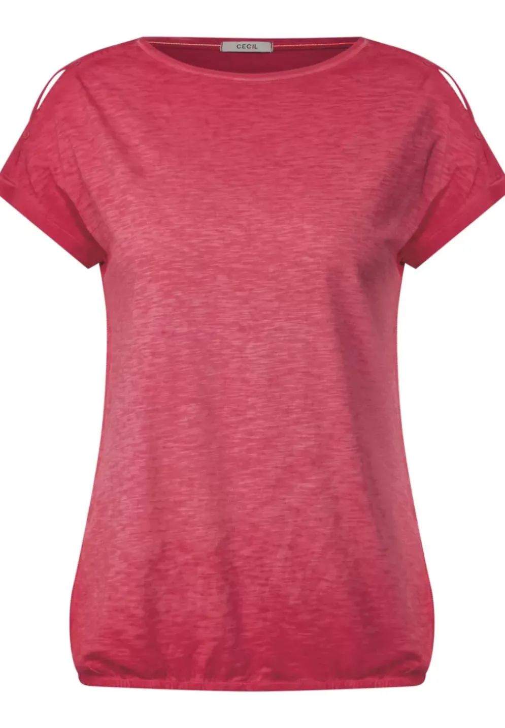T-Shirt Mit Knopfdessin