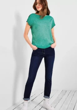 T-Shirt Mit Knopfdessin