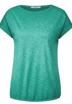 T-Shirt Mit Knopfdessin