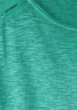 T-Shirt Mit Knopfdessin
