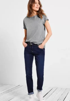 T-Shirt Mit Knopfdessin