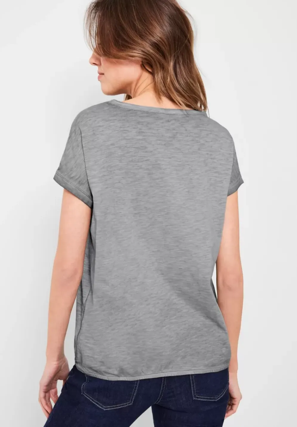 T-Shirt Mit Knopfdessin