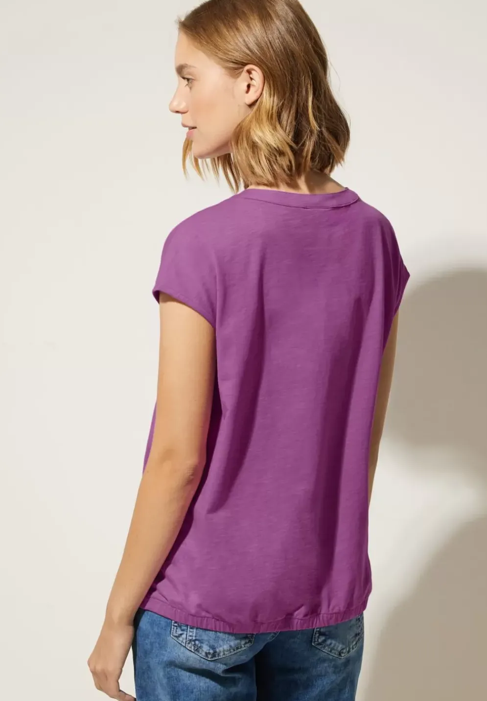 T-Shirt Mit Knopfleiste