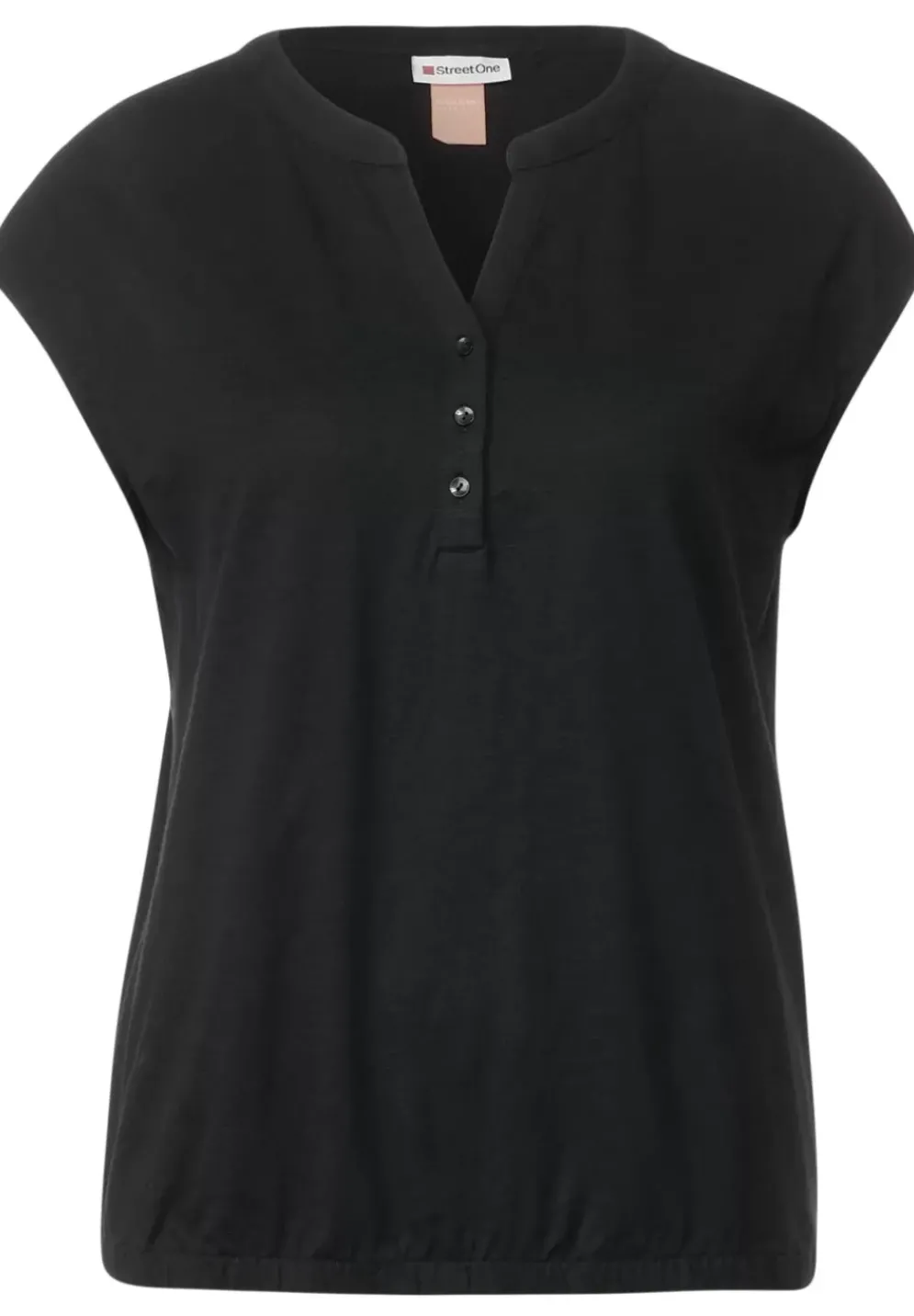 T-Shirt Mit Knopfleiste