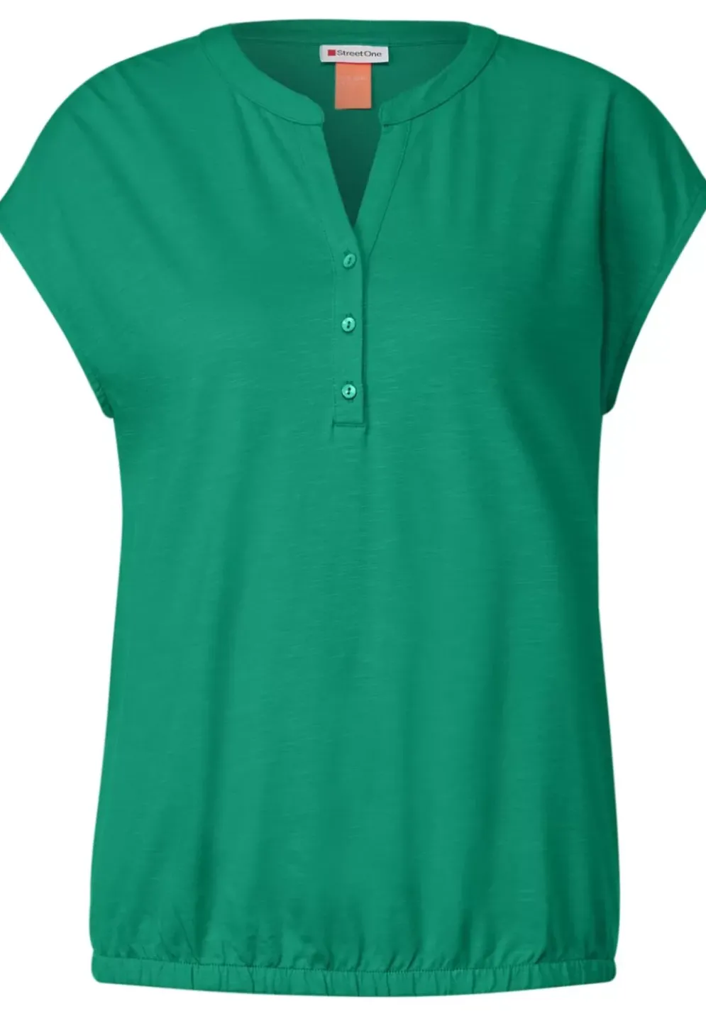 T-Shirt Mit Knopfleiste