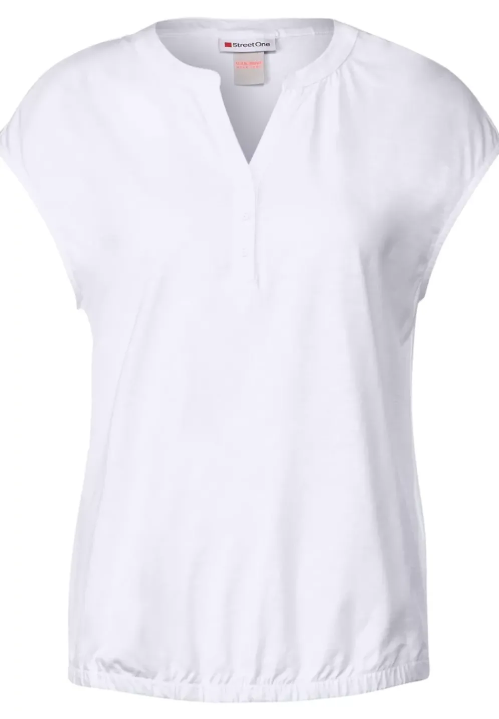 T-Shirt Mit Knopfleiste
