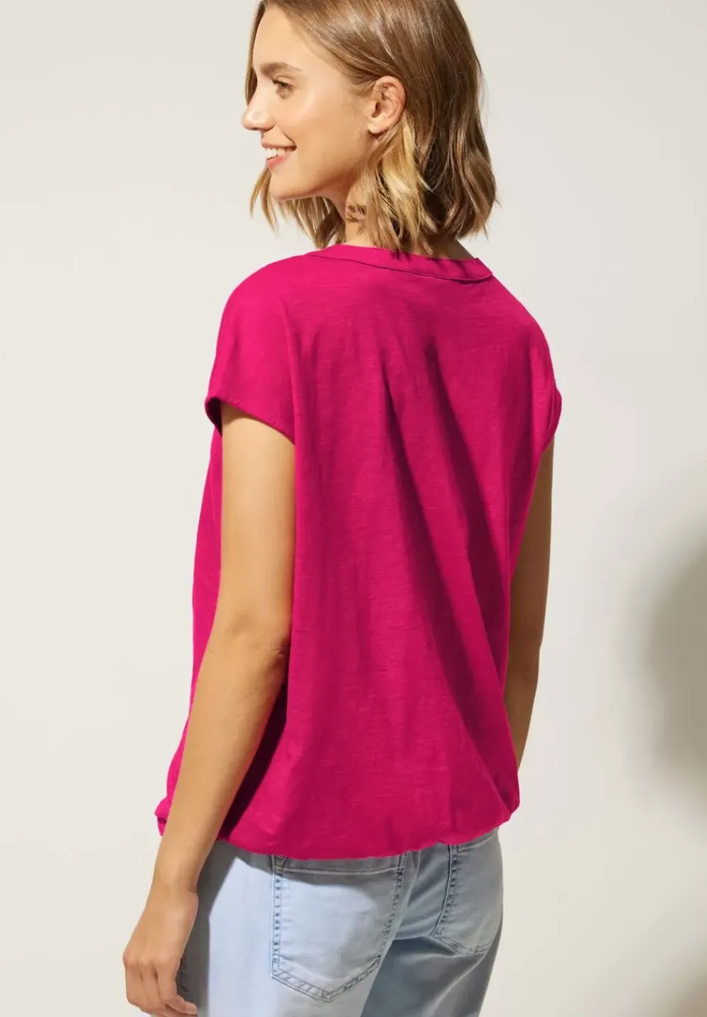 T-Shirt Mit Knopfleiste