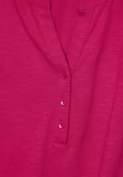 T-Shirt Mit Knopfleiste