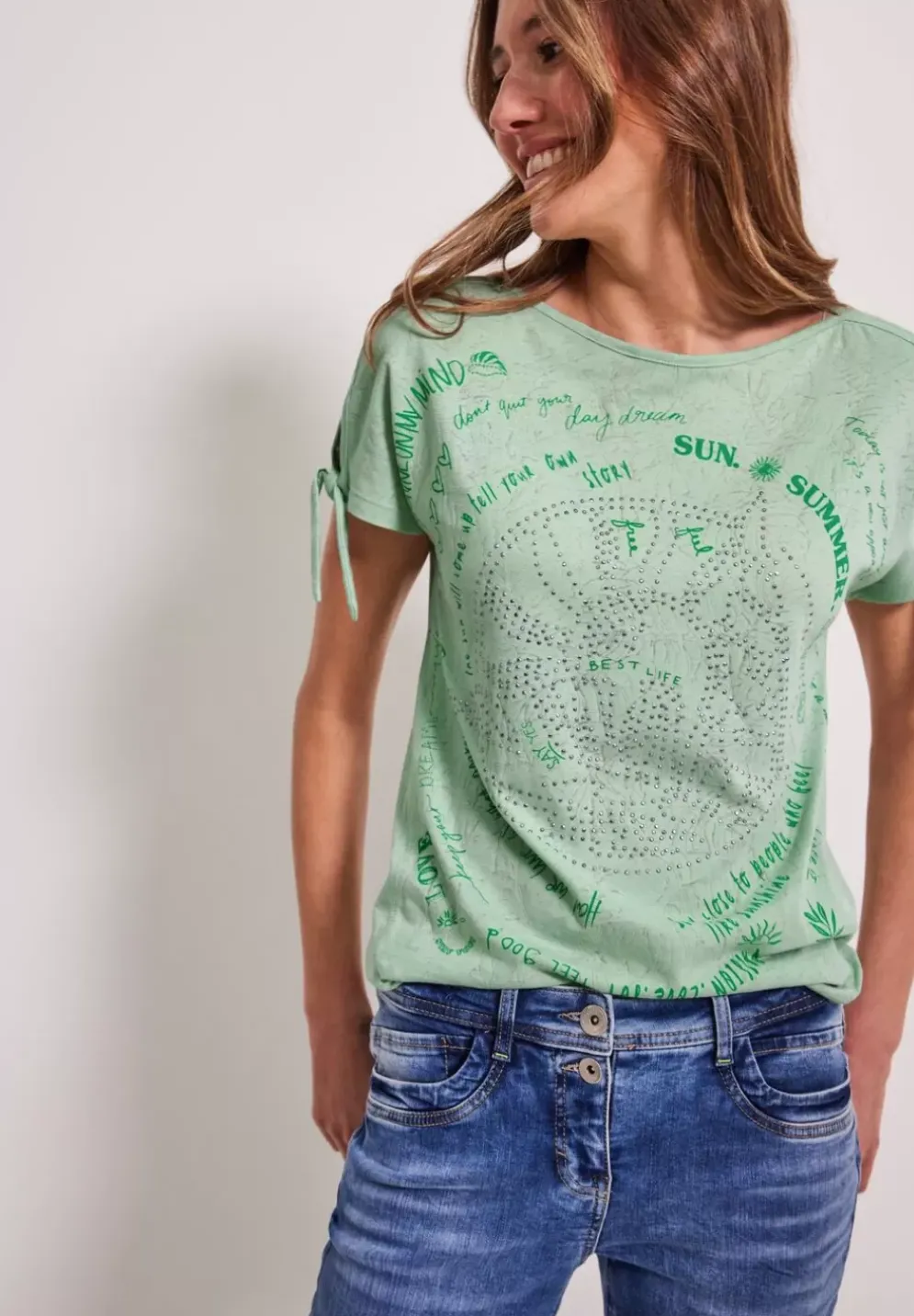 T-Shirt Mit Knotendetail