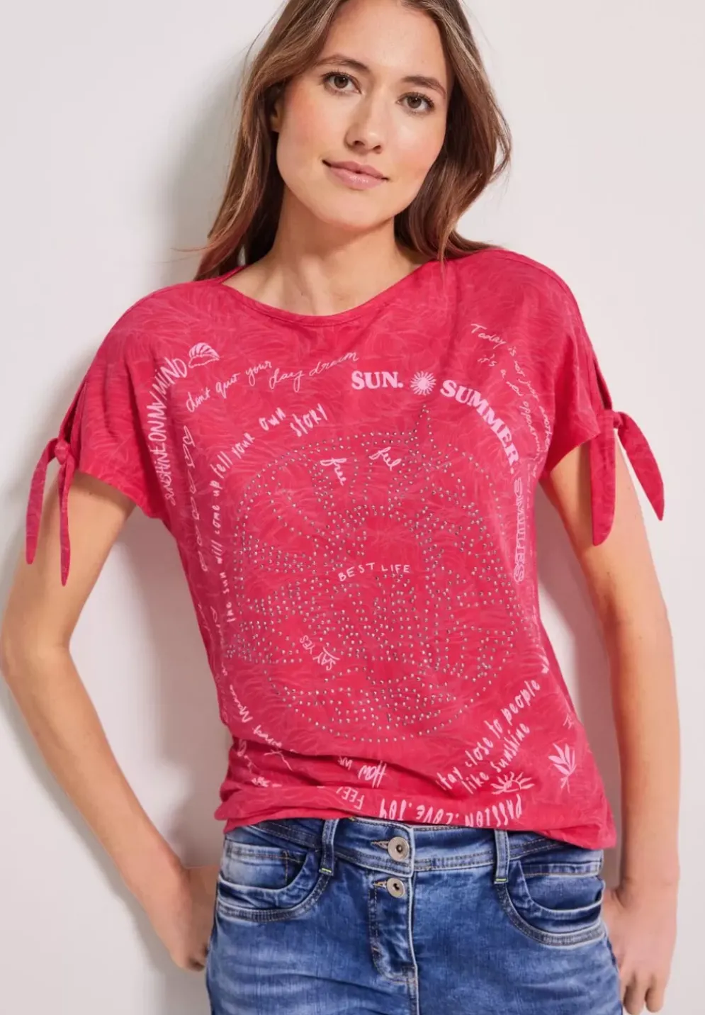 T-Shirt Mit Knotendetail