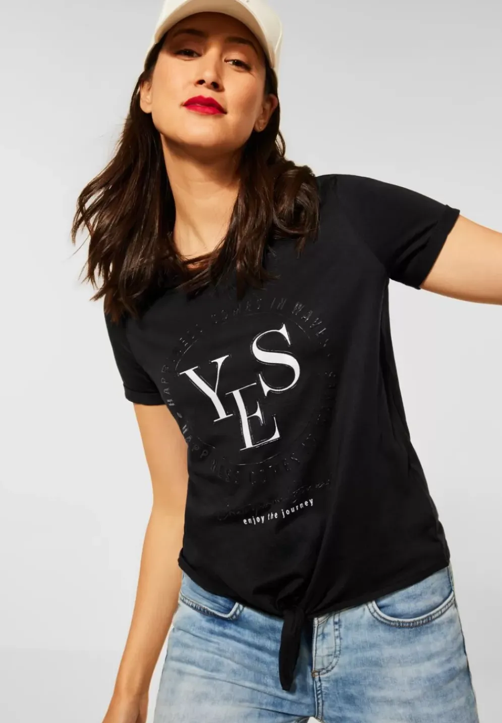 T-Shirt Mit Knotendetail