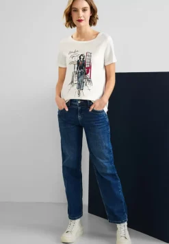 T-Shirt Mit Lady Print