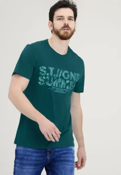T-Shirt Mit Metallic Print