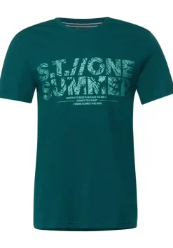 T-Shirt Mit Metallic Print