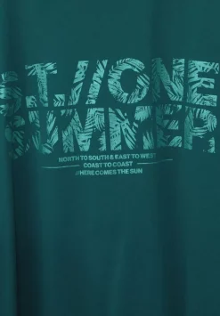 T-Shirt Mit Metallic Print