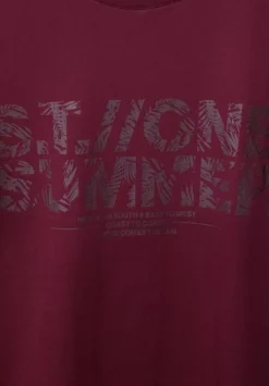 T-Shirt Mit Metallic Print