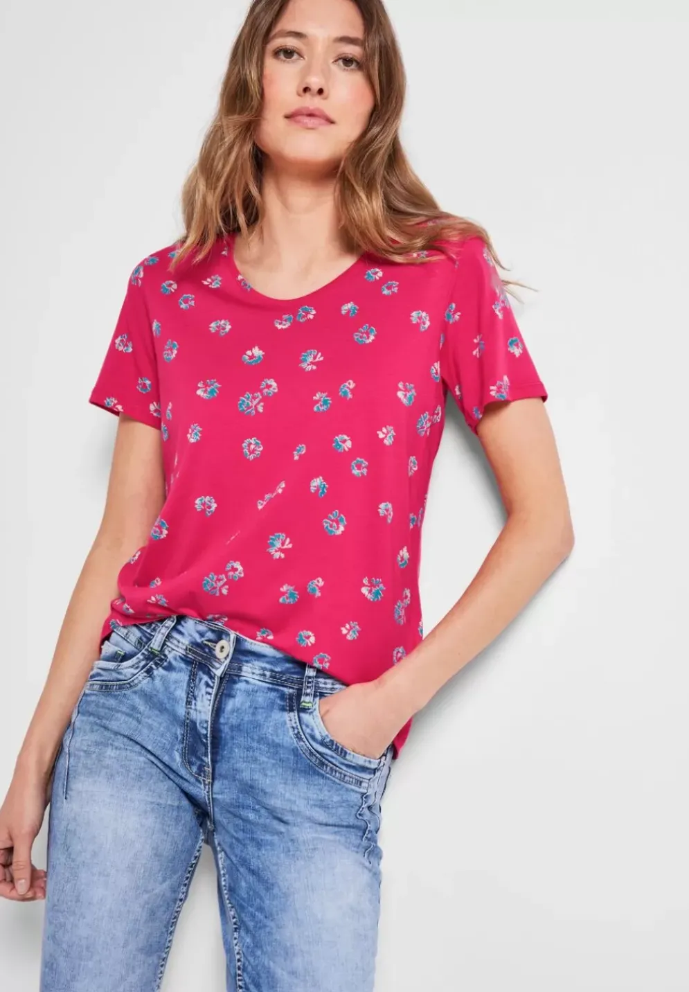 T-Shirt Mit Minimalmuster