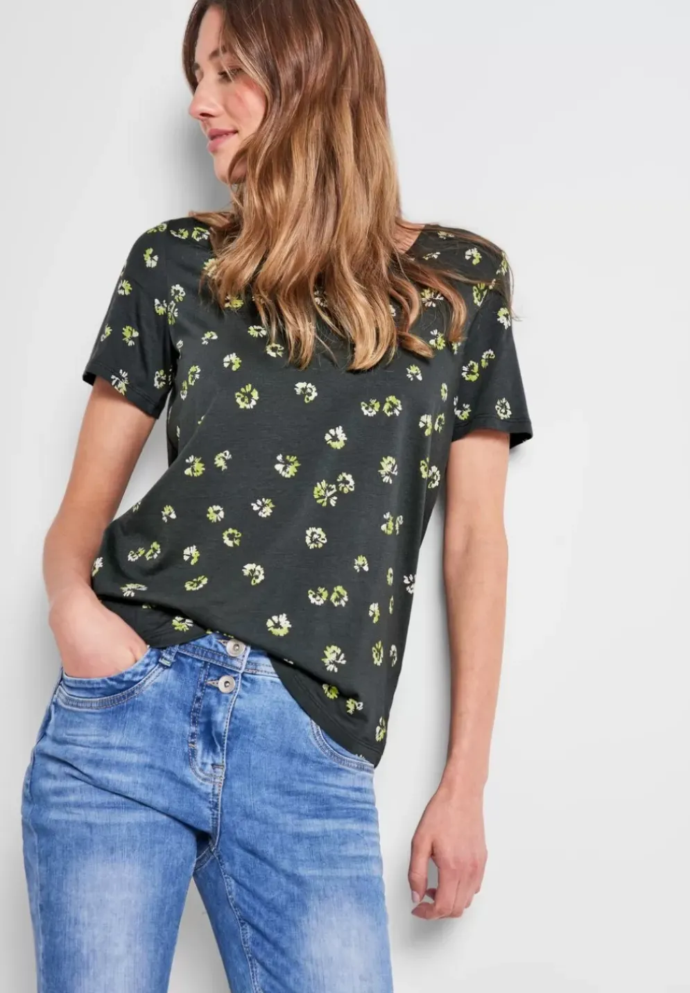T-Shirt Mit Minimalmuster