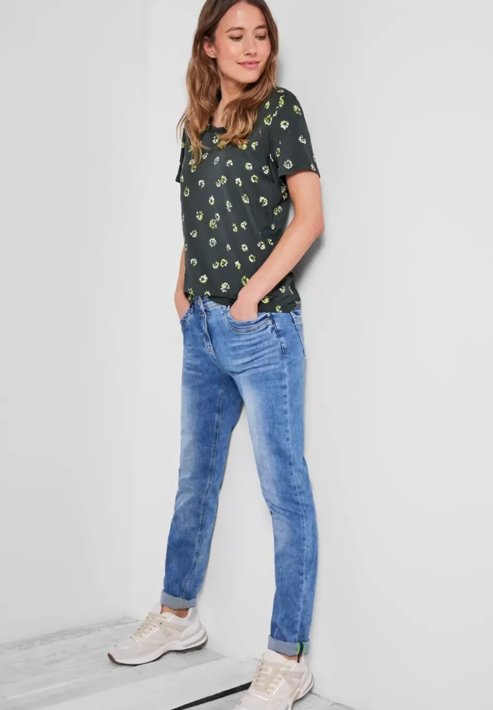 T-Shirt Mit Minimalmuster