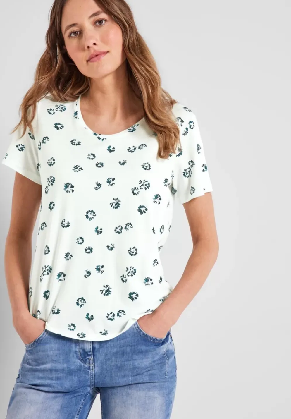 T-Shirt Mit Minimalmuster