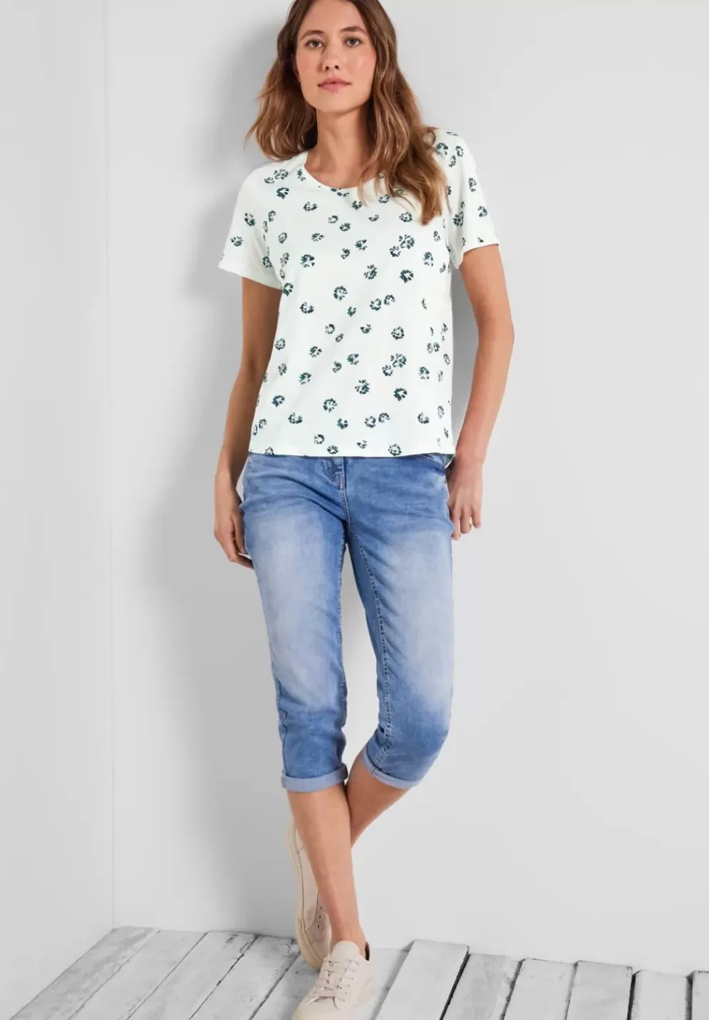 T-Shirt Mit Minimalmuster