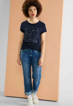 T-Shirt Mit Paillettendetail