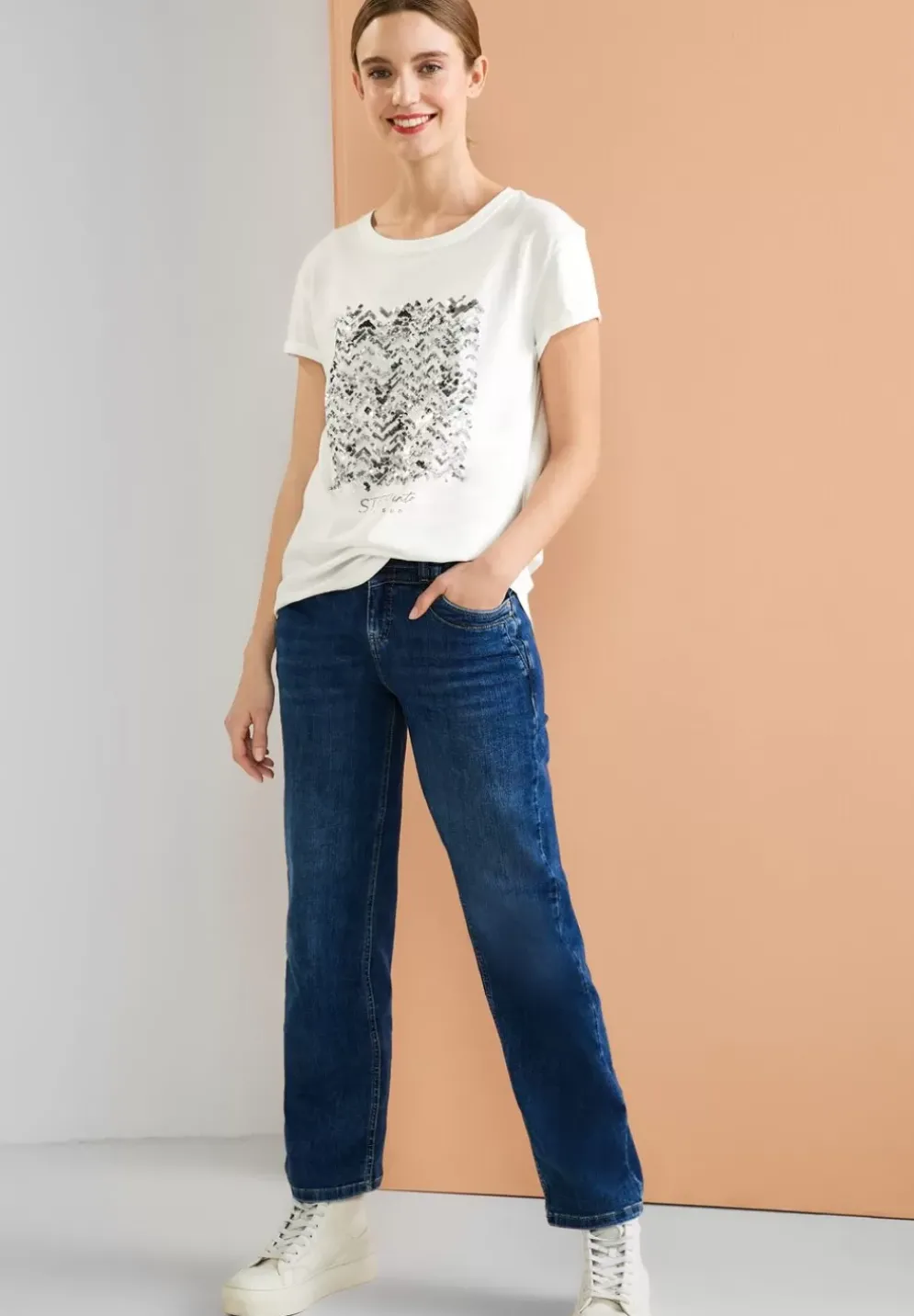 T-Shirt Mit Paillettendetail