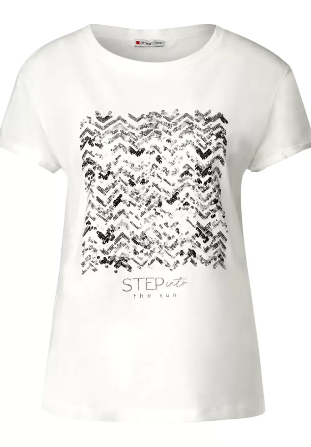 T-Shirt Mit Paillettendetail