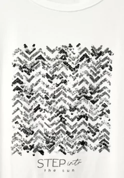 T-Shirt Mit Paillettendetail
