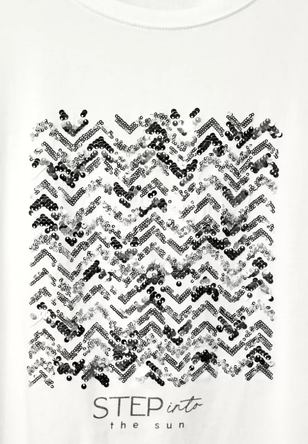 T-Shirt Mit Paillettendetail