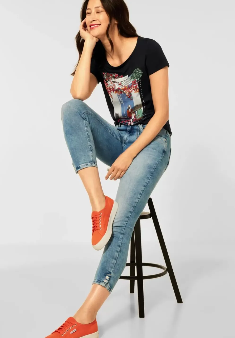 T-Shirt Mit Partprint