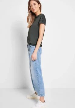 T-Shirt Mit Raffdetails