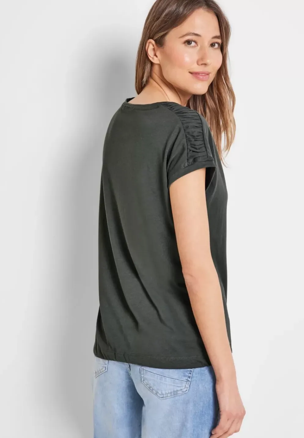 T-Shirt Mit Raffdetails