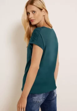 T-Shirt Mit Raffdetails