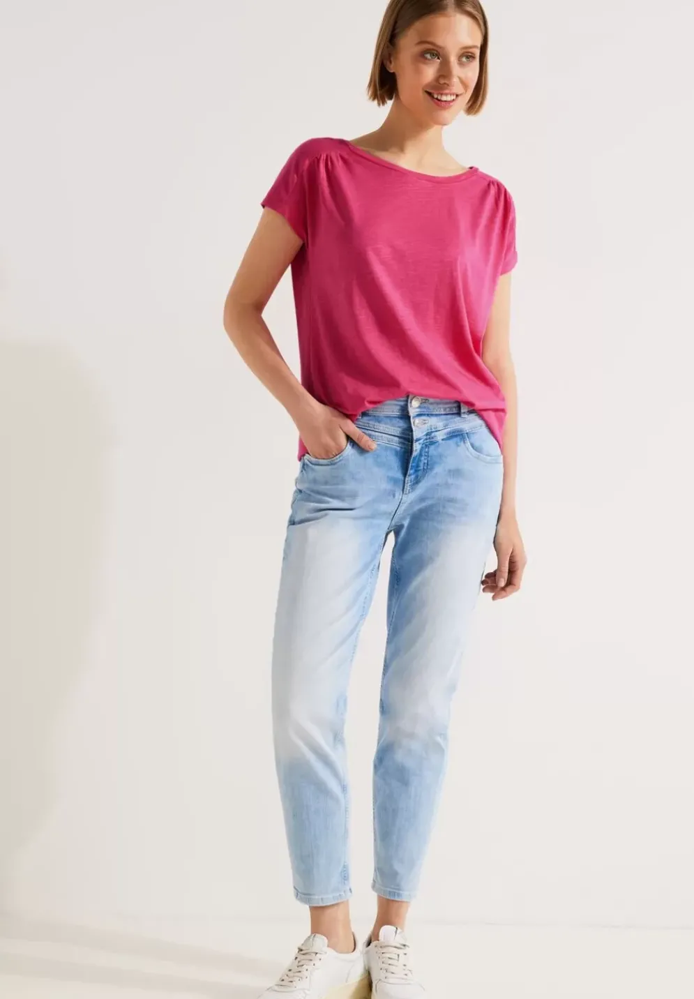 T-Shirt Mit Raffungen